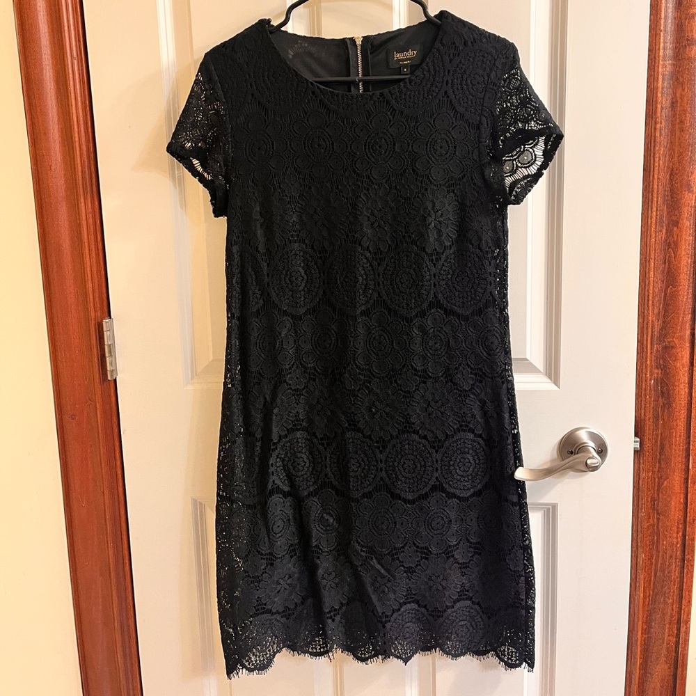 Laundry By Shelli Segal Black Lace Mini Dress